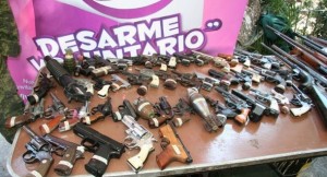 Armas recolectadas en campaña de desarme voluntario