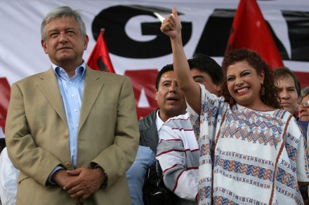 Andrés Manuel López Obrador y Clara Brugada.