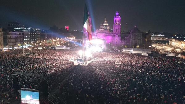 Histórico concierto de Los Ángeles Azules en el Zócalo.