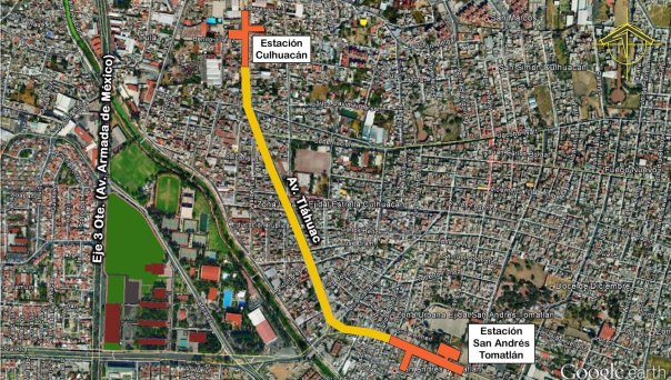 Terrenos ejidales afectados por construcción de la Línea Dorada del Metro.
